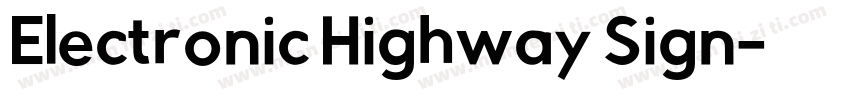 Electronic Highway Sign字体转换